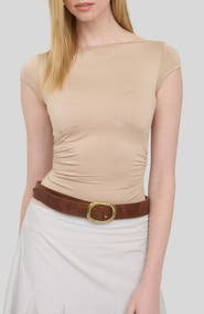 Blu Pepper Boat Neck Top