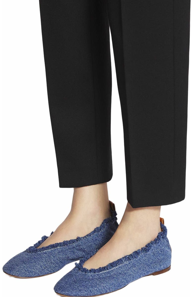 Lanvin The Ballerina Flat In Denim, Alternate, color,