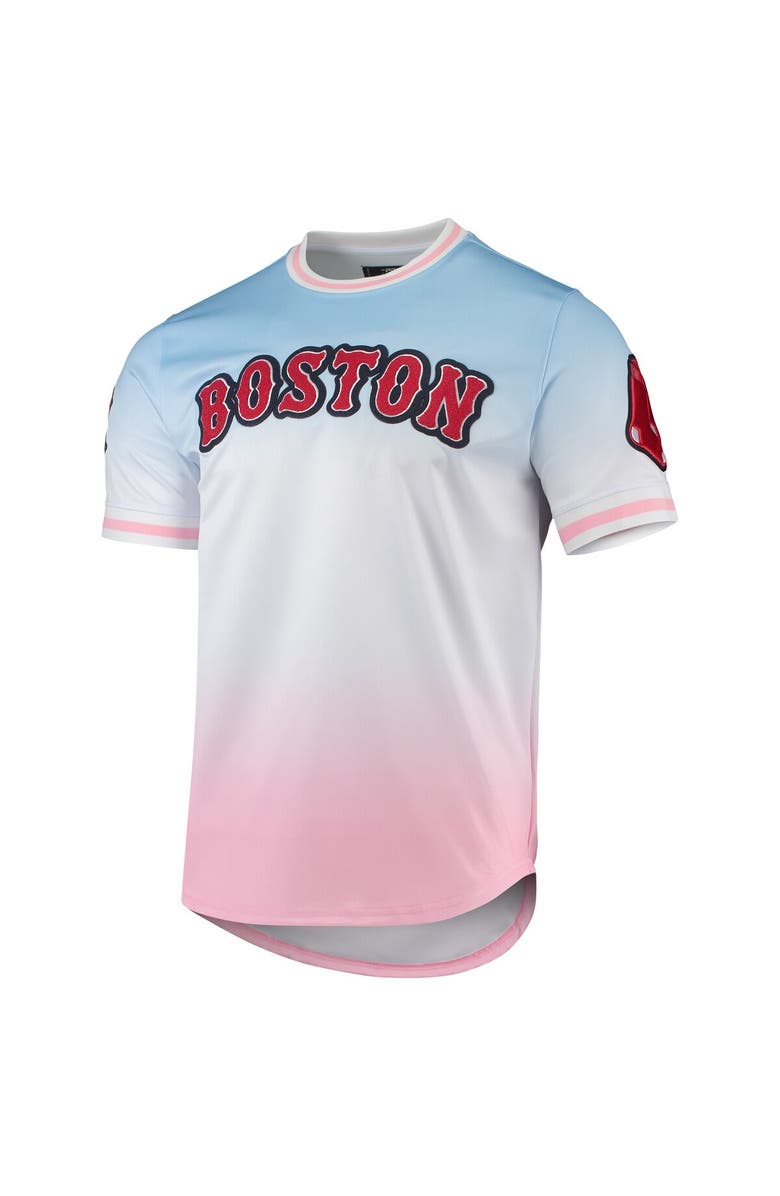 PRO STANDARD Men's Pro Standard Blue/Pink Boston Red Sox Ombre T-Shirt, Main, color, 