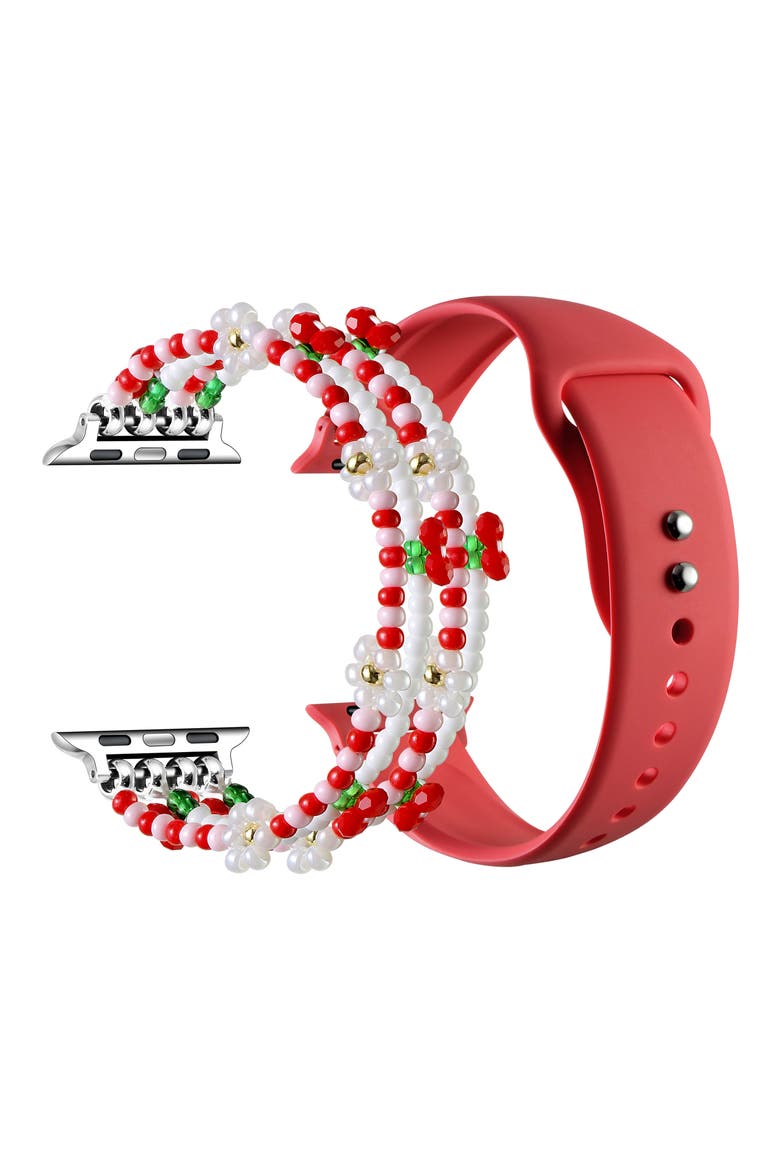 Cherry Assorted 2-Pack Apple Watch® Watchbands, Alternate, color, RED