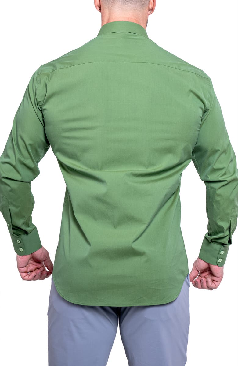 Maceoo Einstein Aristocratluxestretch Button-Up Shirt, Alternate, color, Green