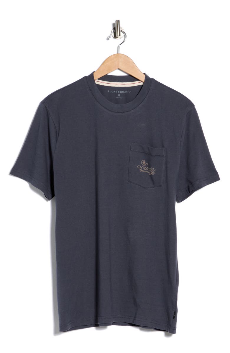 Lucky Brand Logo Pocket T-Shirt, Alternate, color, Odyssey Gray