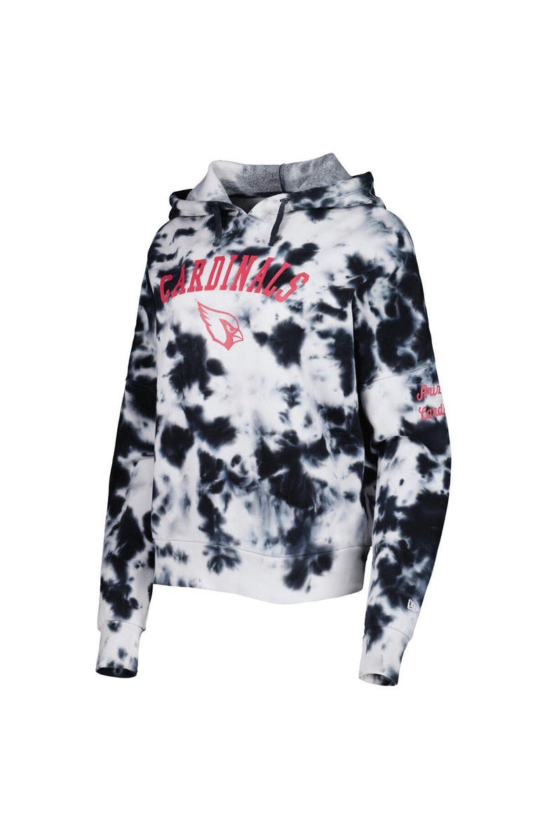 New Era Women's New Era Black Arizona Cardinals Cloud Dye Fleece Pullover Hoodie, Alternate, color, Black