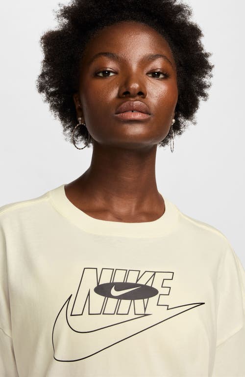 Nike Sportswear Dance Cotton Graphic T-shirt In Sail