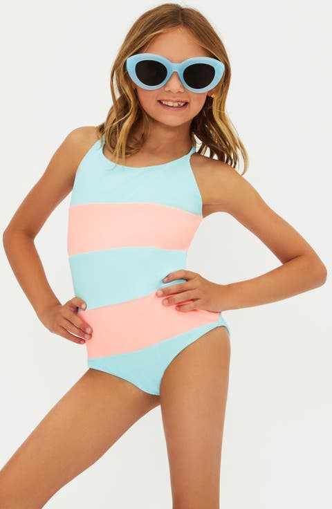 Kids' Little Calista Stripe One-Piece Swimsuit (Little Kid & Big Kid)