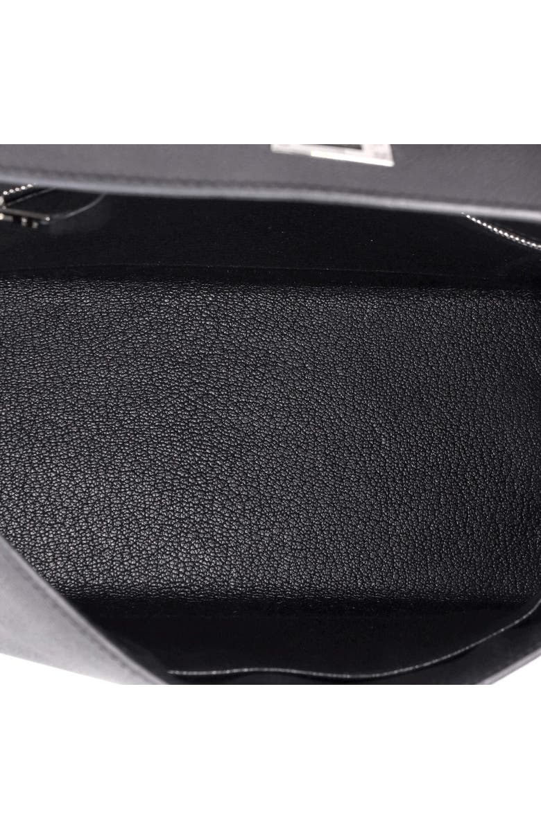 Pre-Owned Hermes Kelly Handbag Black Epsom with Palladium Hardware 25, Alternate, color, Noir