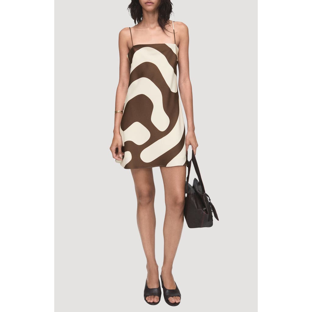 Mango Just Print Sleeveless Minidress In Multi