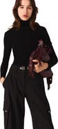 maje Second-skin sweater with a high neck