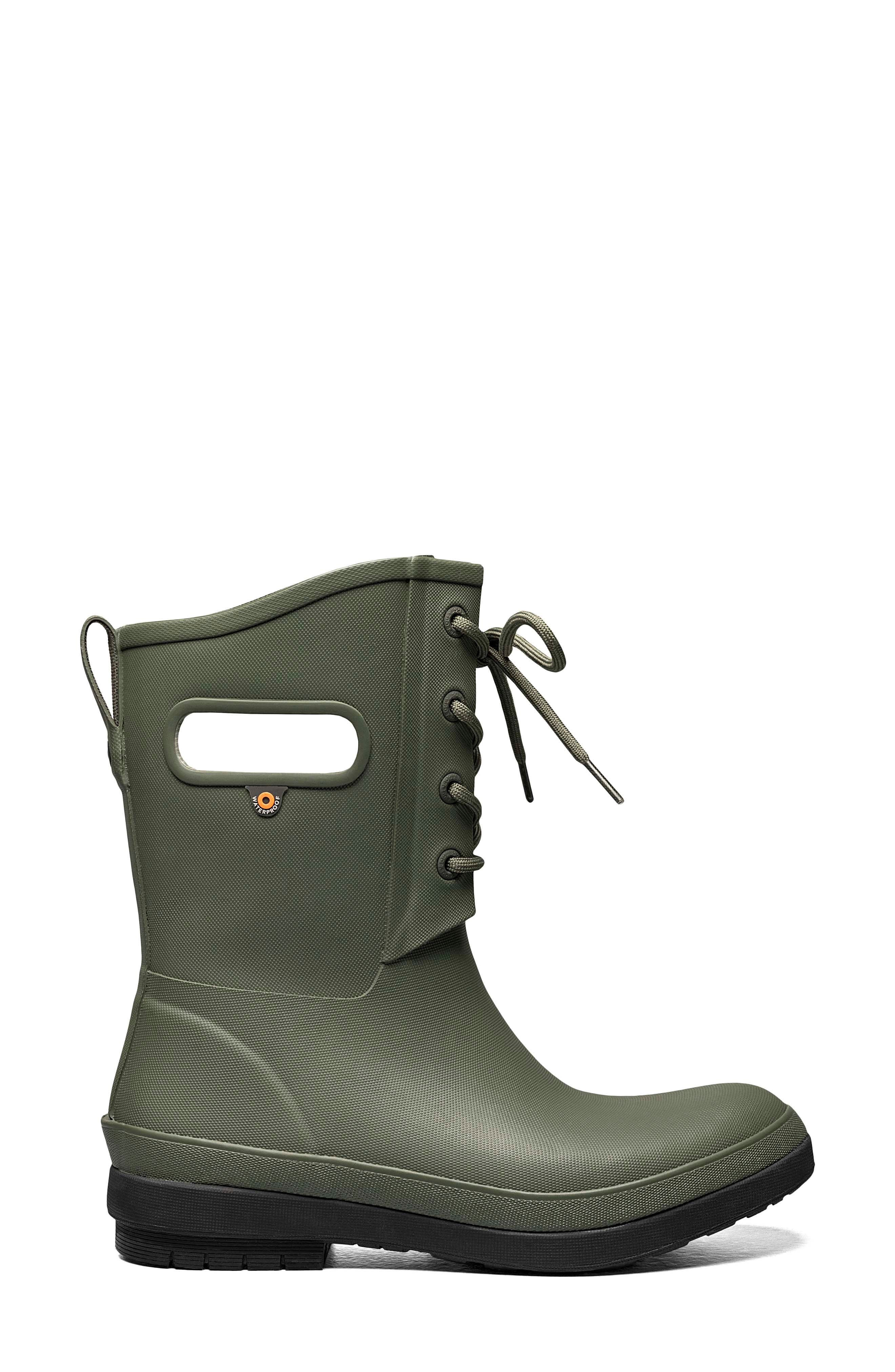 Amanda II Lace-Up Waterproof Boot, Alternate, color, GREEN ASH