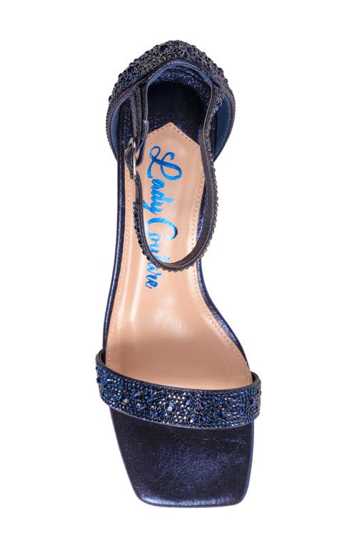 Lady Couture Dazzle Crystal Embellished Block Heel Sandal In Animal Print