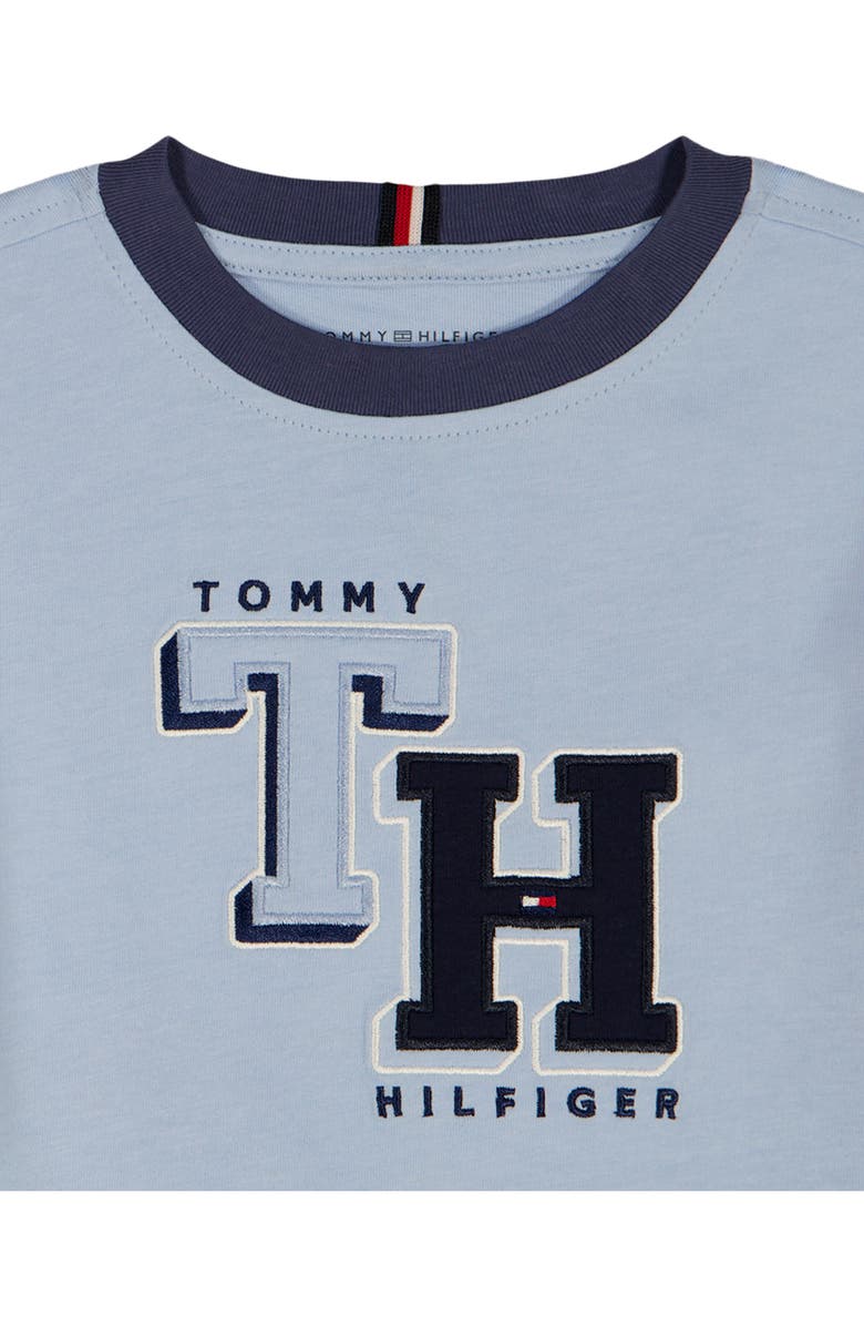 Tommy Hilfiger Initial Embroidered T-Shirt & Shorts Set, Alternate, color, Blue