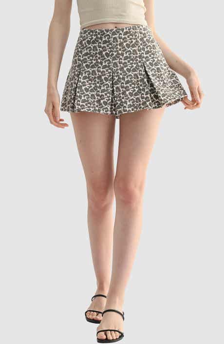 Lush Wide Pleat Mini Skort