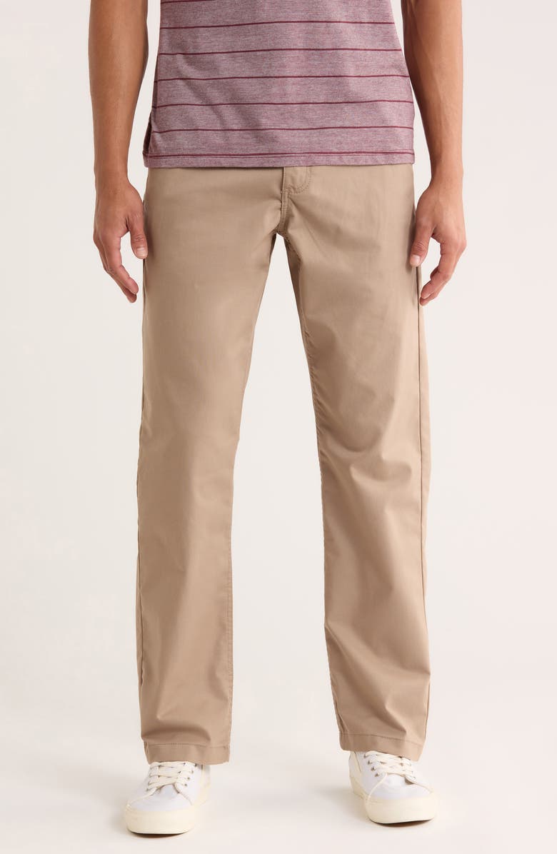 Vans Authentic Relaxed Flat Front Stretch Chinos, Main, color, Desert Taupe