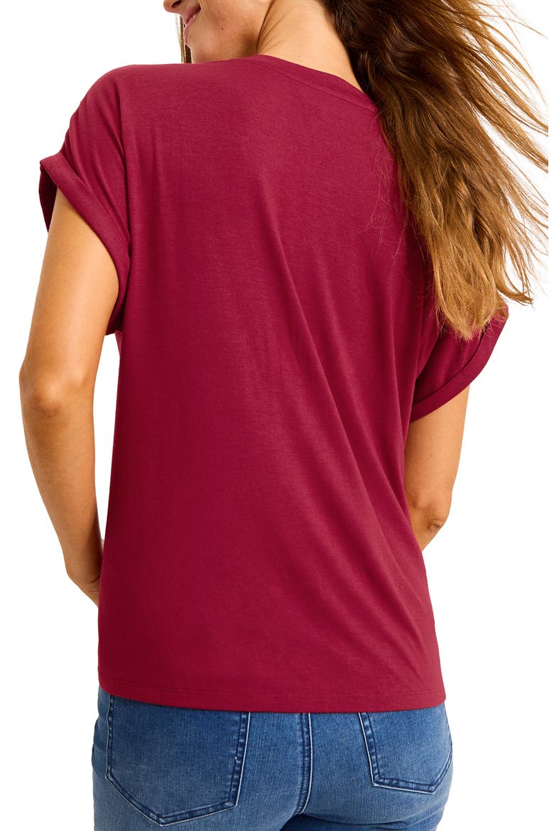 Kauai V-Neck T-Shirt, Alternate, color, RHUMBA