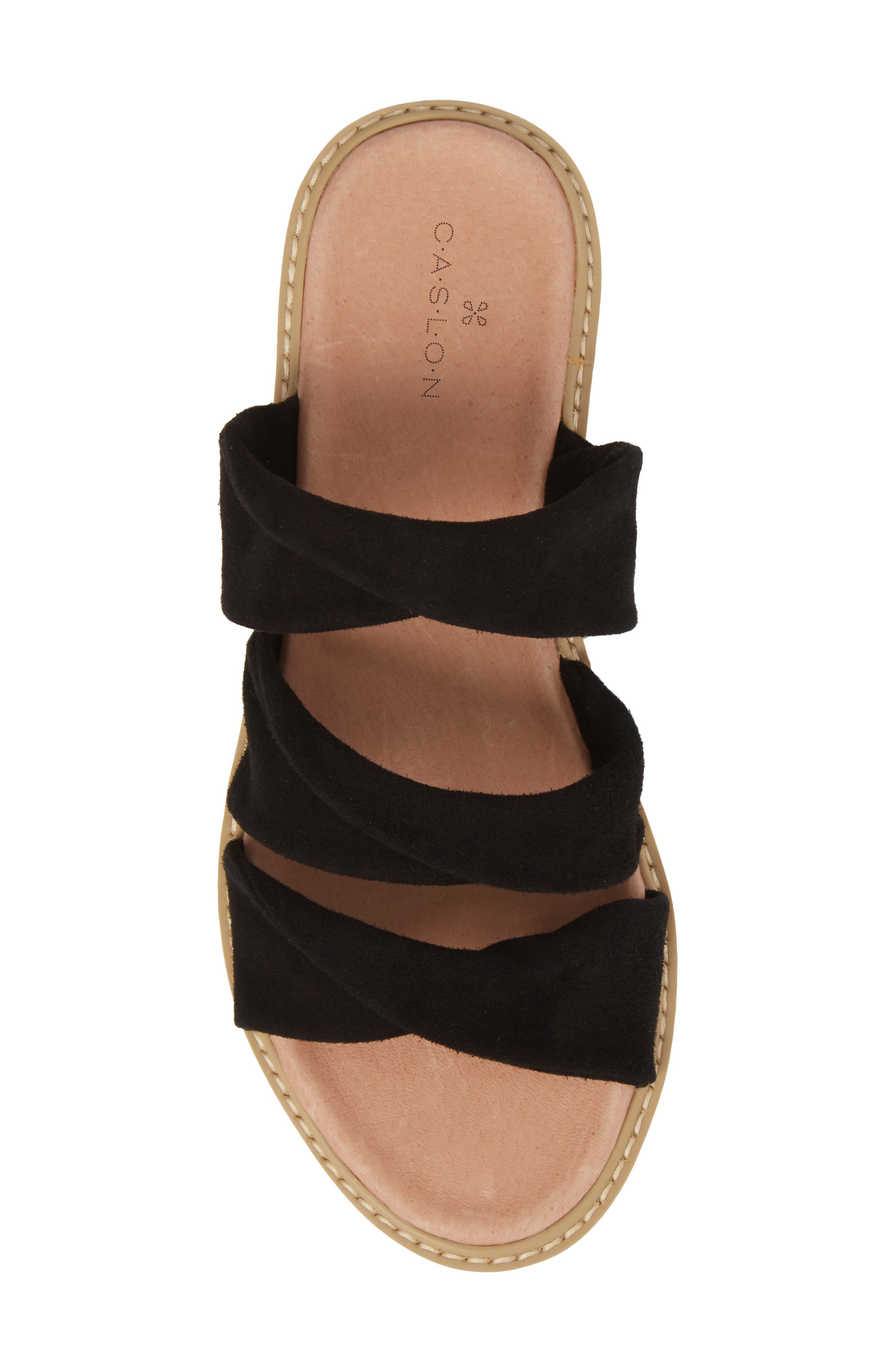 Cooper Slide Sandal, Alternate, color, BLACK SUEDE