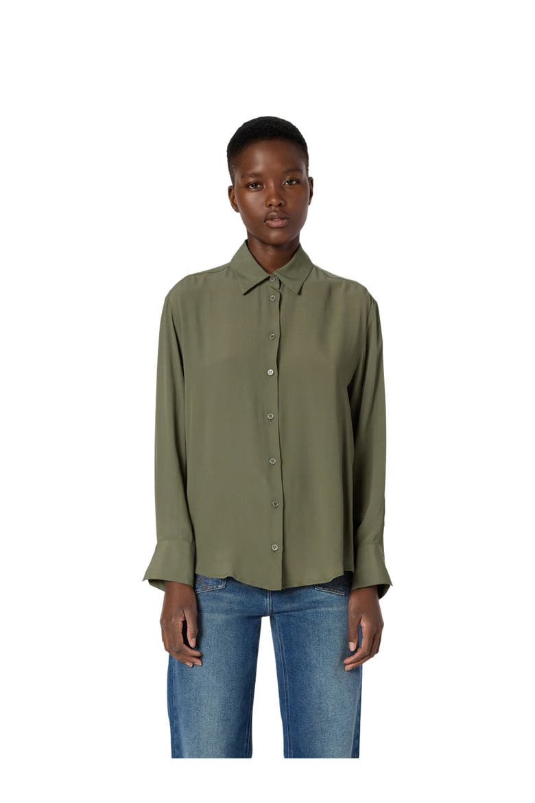 Agathe Long Sleeve Shirt, Main, color, Medium Khaki