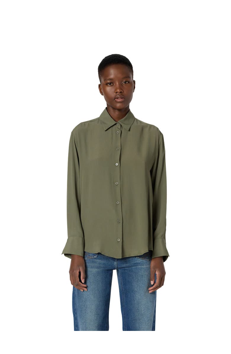GERARD DAREL Agathe Long Sleeve Shirt, Main, color, Medium Khaki