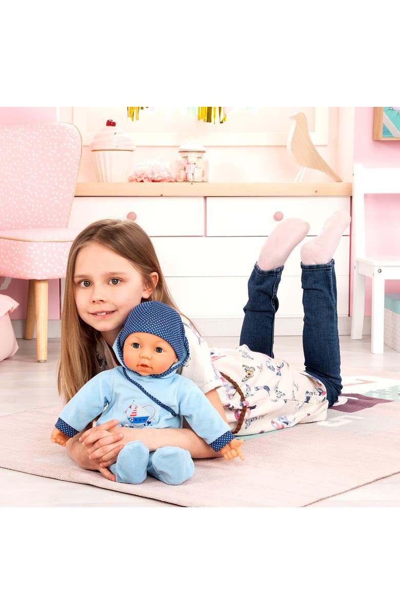 Bayer Design 18 Inch Hello Baby Boy Doll Boat Design, Alternate, color, Multicolored