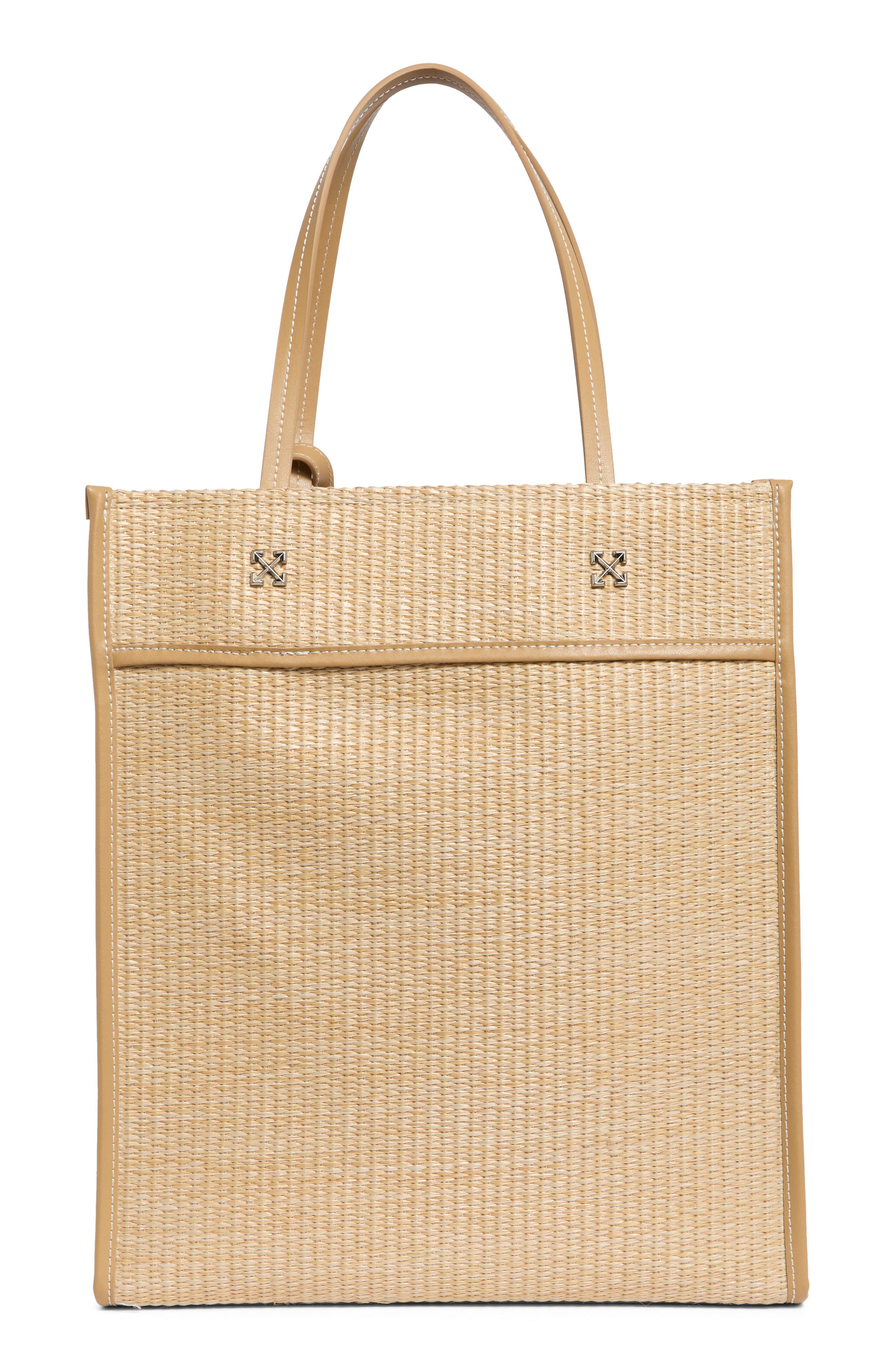 Off-White Large Boxy Tote Bag, Alternate, color, Natural