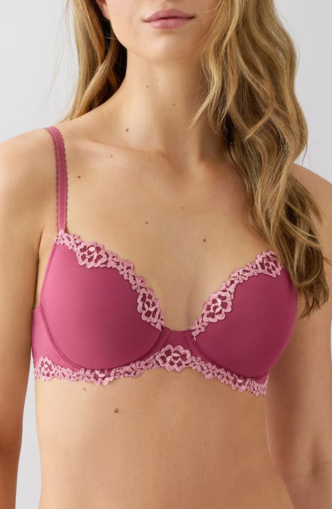 Future Foundation Underwire Lace Trim Contour Bra