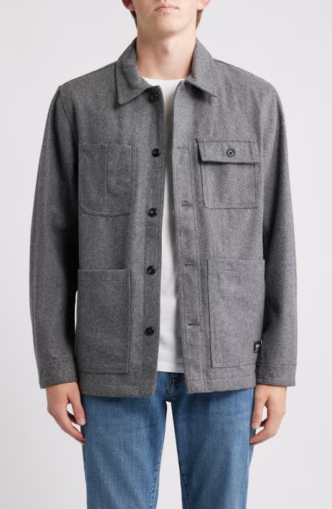 Unlined Wool Blend Chore Jacket