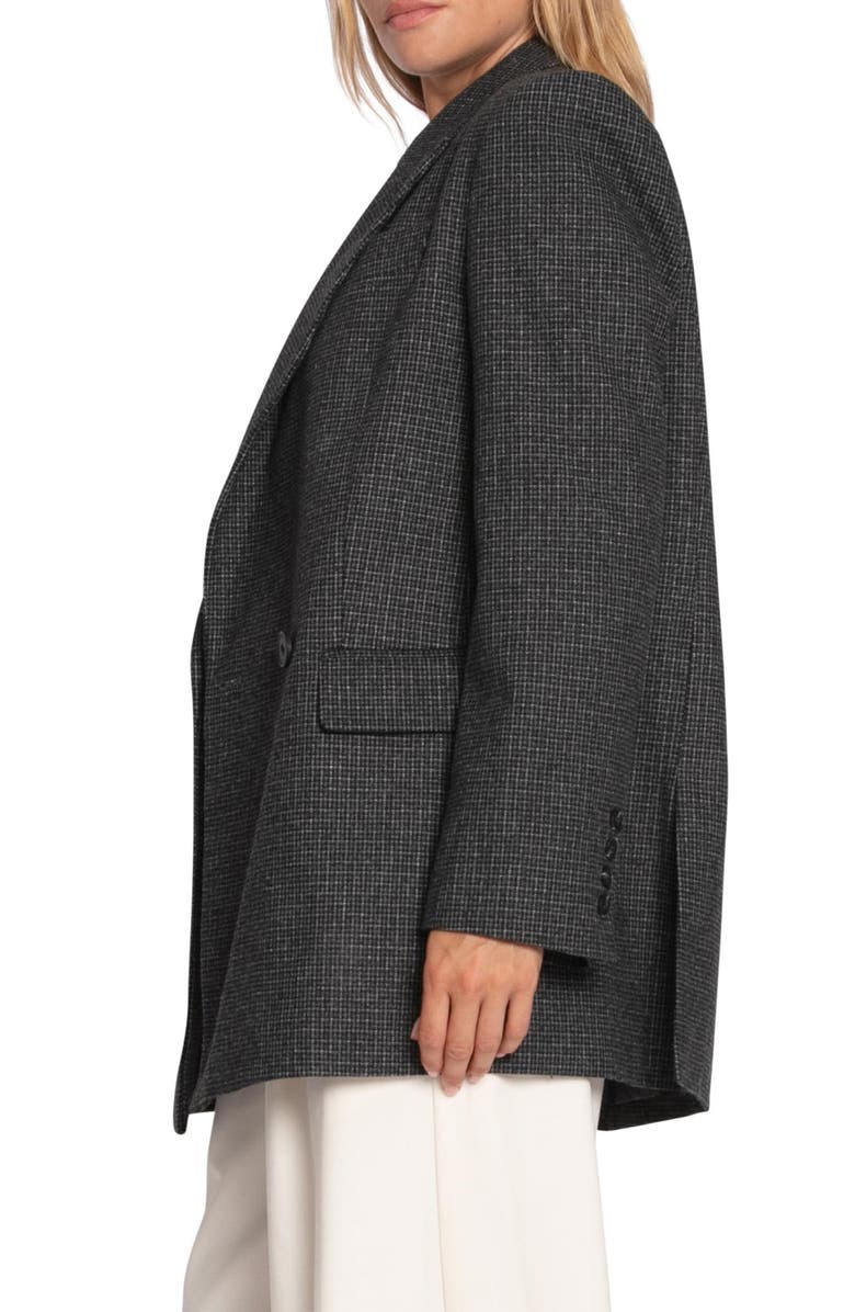 Belle & Bloom Big Brother Talk Double Breasted Wool Blend Blazer, Alternate, color, Charcoal