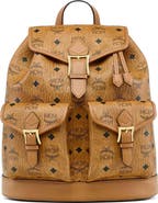 MCM Small Aren Drawstring Backpack in Visetos