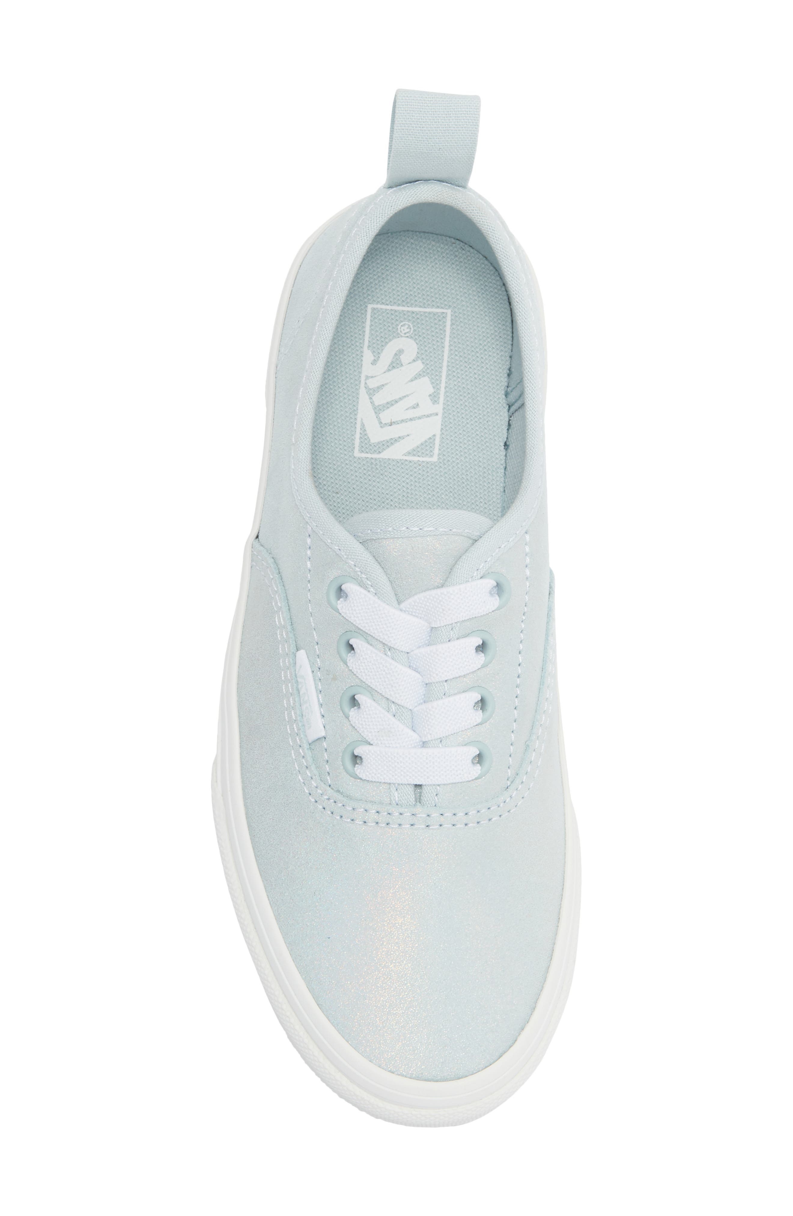 Kids' Authentic Elastic Lace Holo Sneaker, Alternate, color, DAWN MIST