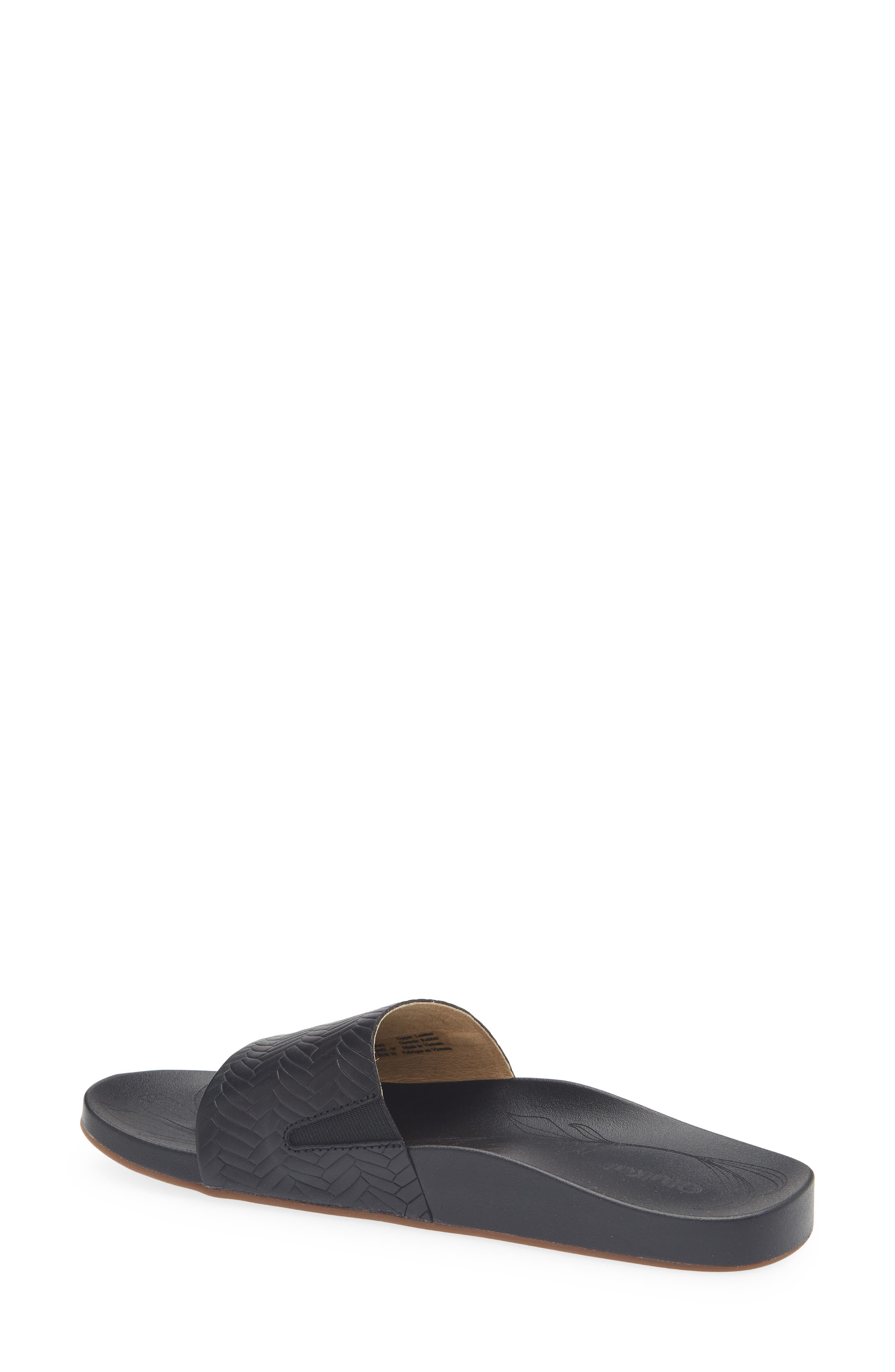 OluKai Kipea'a Pono Slide Sandal, Alternate, color, Black / Weave