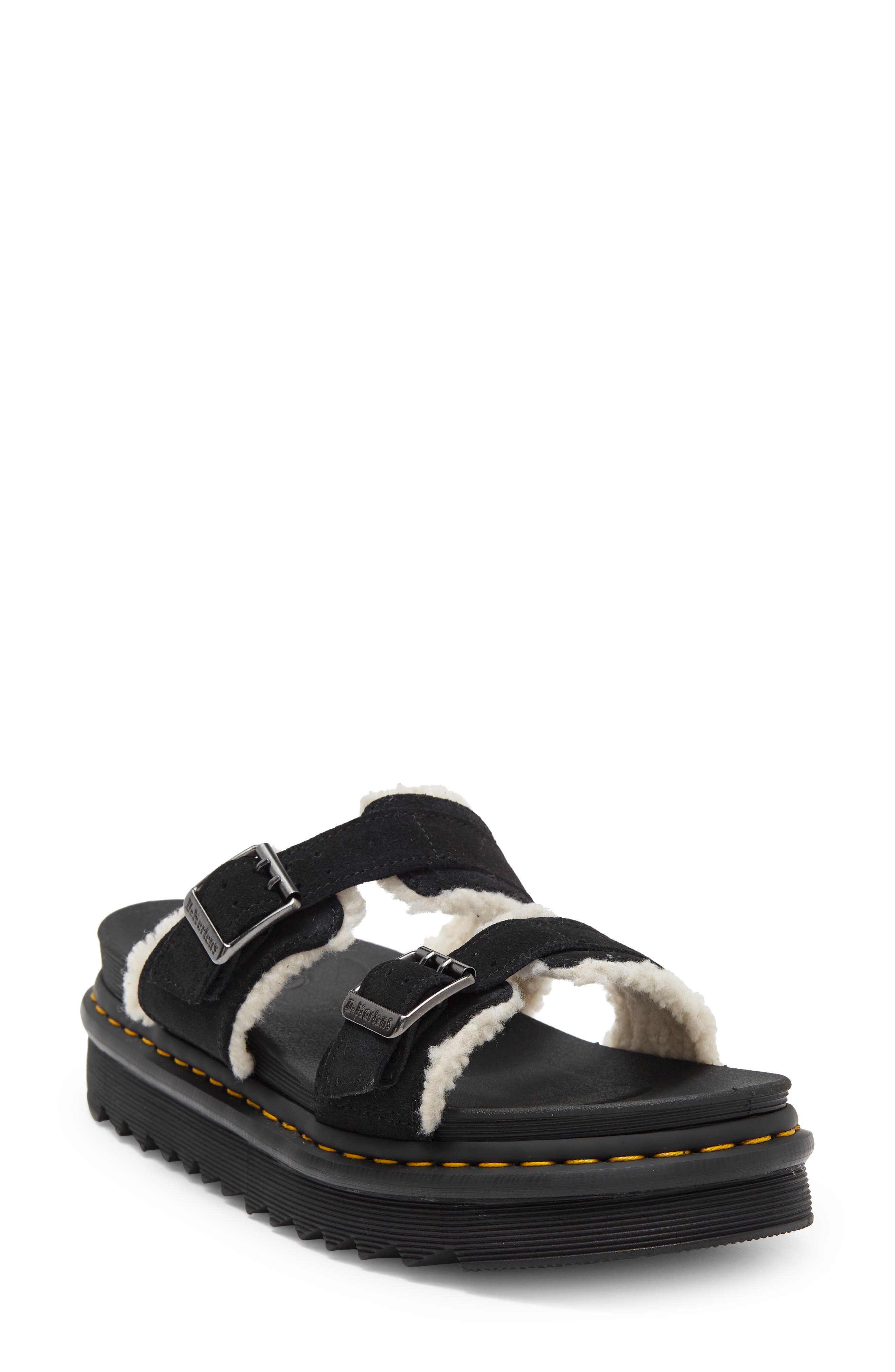 Dr. Martens Myles Faux Fur Platform Sandal, Main, color, 