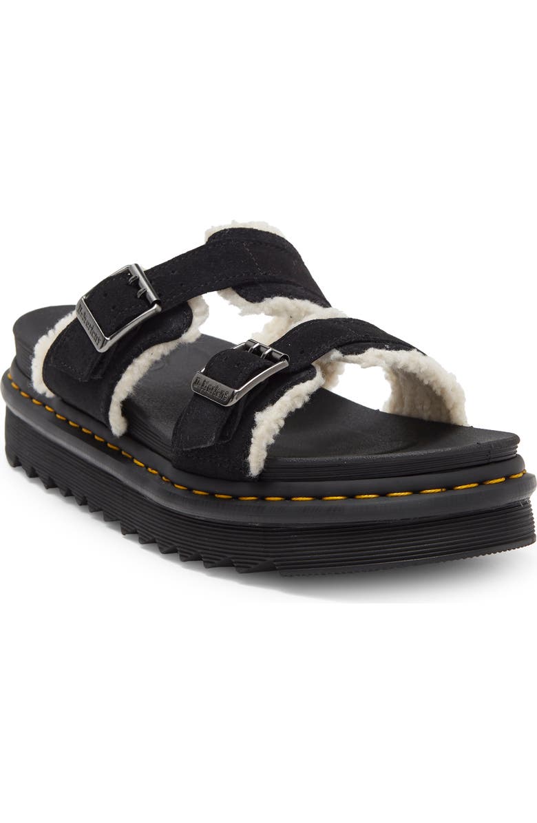 Dr. Martens Myles Faux Fur Platform Sandal, Main, color,