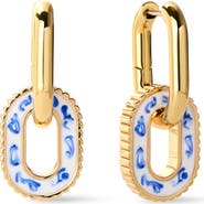 Ana Luisa Double Hoop Earrings - Ash Double Marble Blue