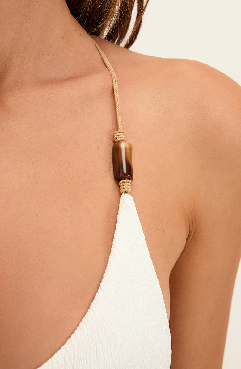 ViX Paula Hermanny Firenze Lesley Racerback One-Piece Swimsuit, Alternate, color, White