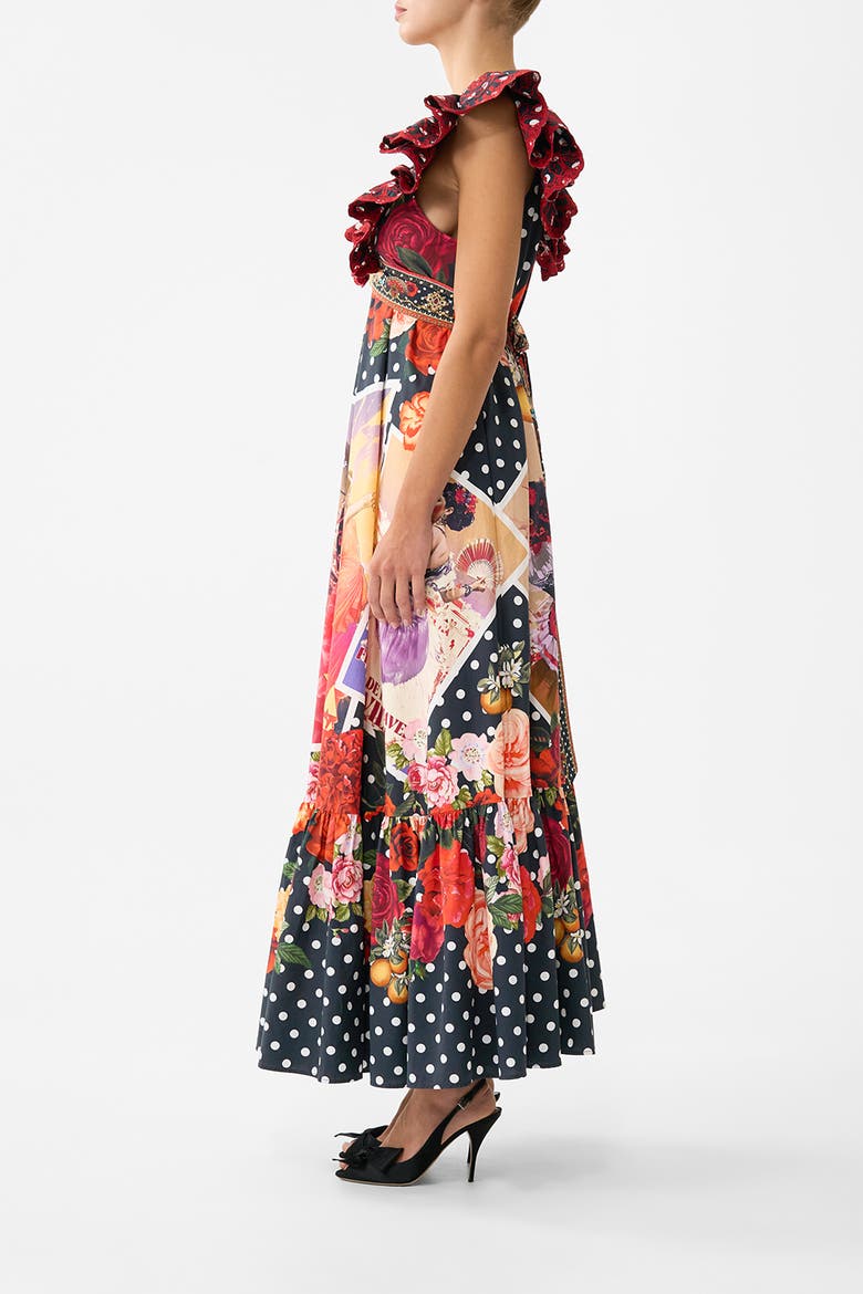 Frill Neck Dress With Hardware, Alternate, color, Daughters Of Duende