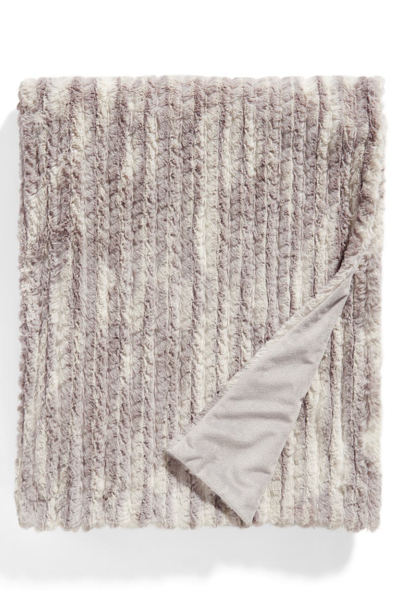 NORDSTROM AT HOME Faux Fur Throw Blanket, Main, color, 