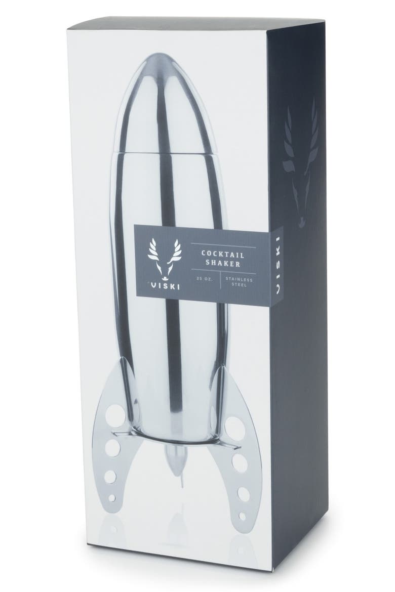 Irving Rocket Cocktail Shaker in Stainless Steel, Alternate, color, METALLIC SILVER