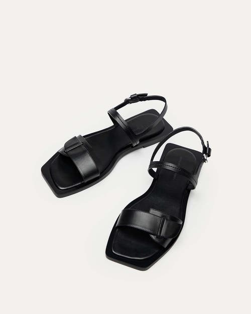 Shop Want Les Essentiels De La Vie Want Les Essentiels Holton Smooth Leather Flat Sandal In Black