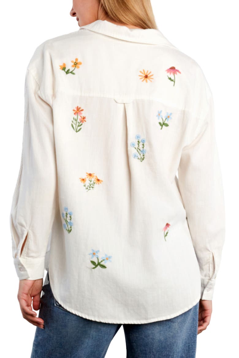 Wild Blossom Embroidered Shirt, Alternate, color, WHITE FLOWER