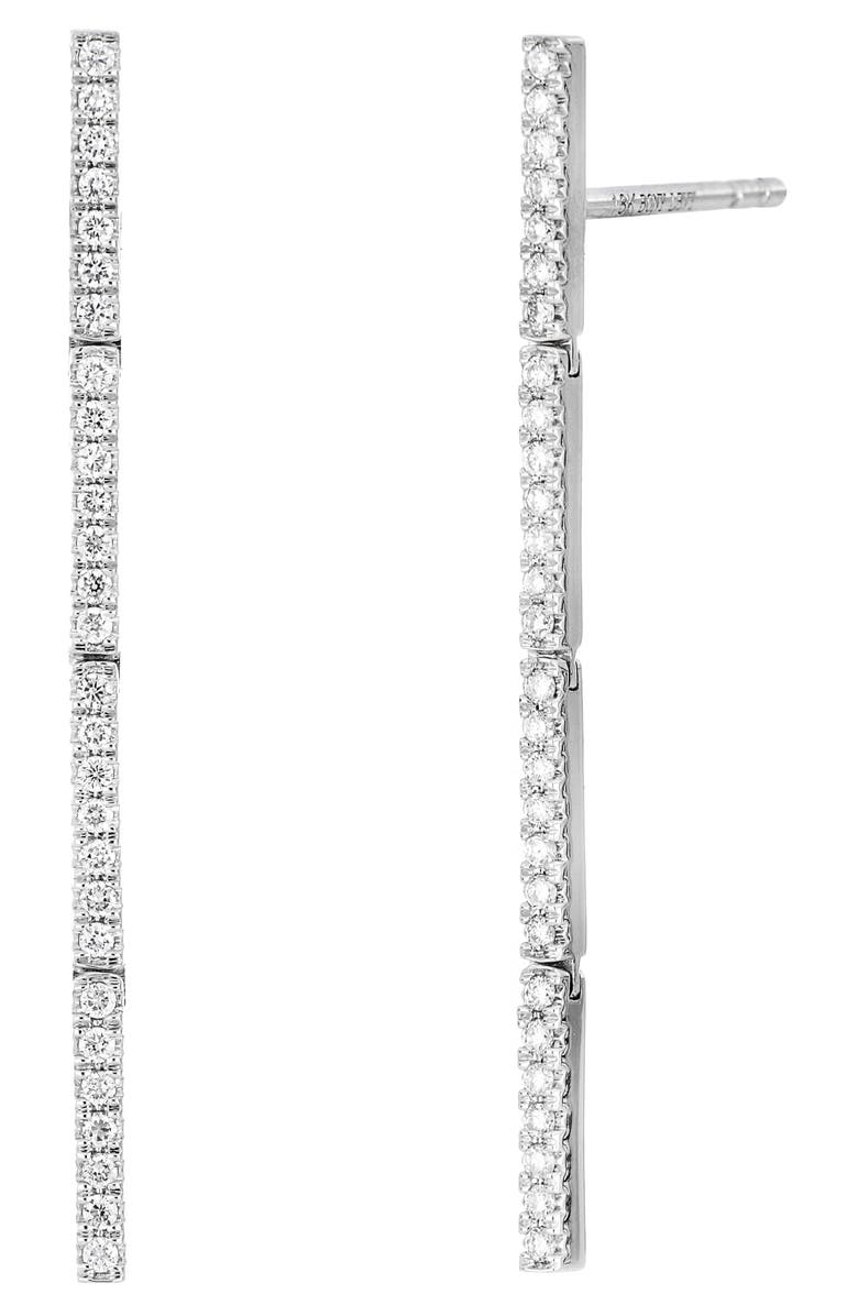 Bony Levy Diamond Stick Linear Drop Earrings, Main, color, 18K White Gold