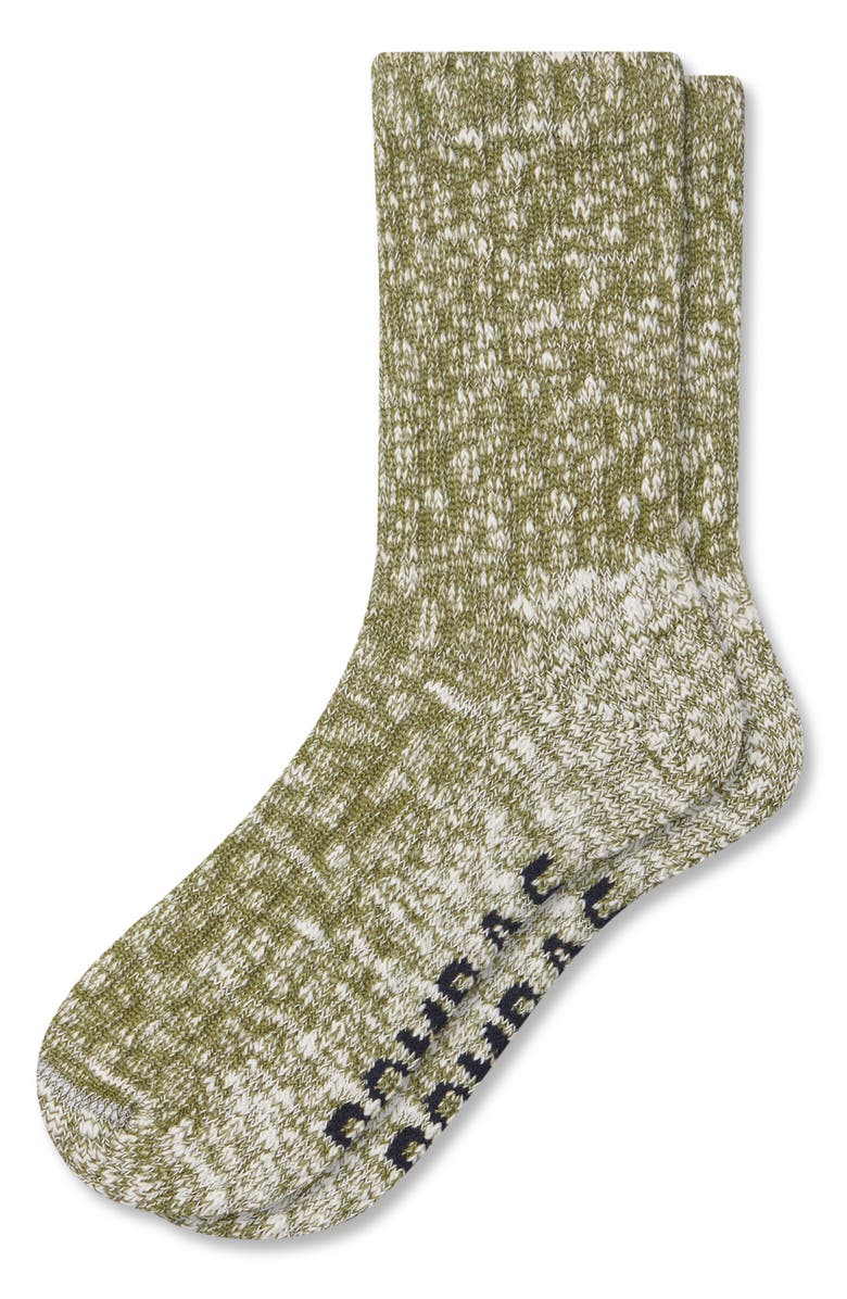 Bombas Ragg Randomfeed Crew Socks, Alternate, color, Field Green