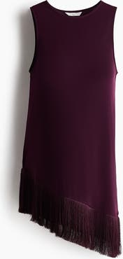 H&M Mama Asymmetric Fringe-trimmed Top