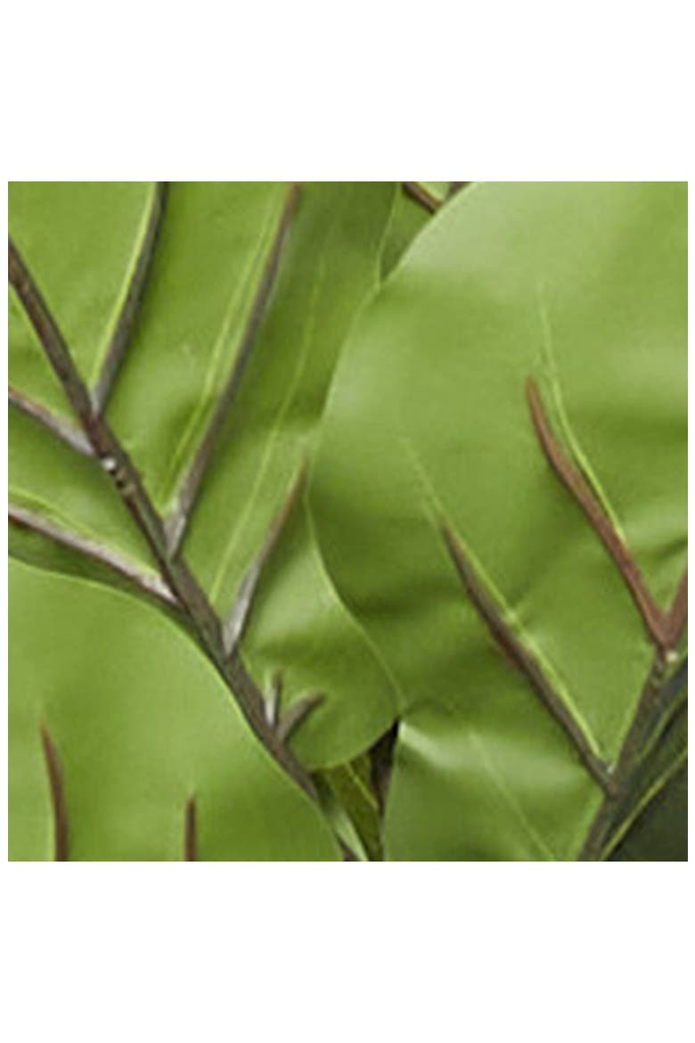 Green Faux Foliage Artificial Fiddle Fig Leaf Tree, Alternate, color, GREEN