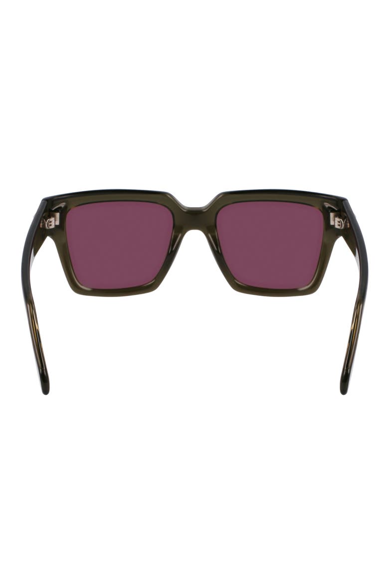 Gancini 54mm Rectangular Sunglasses, Alternate, color, TRANSPARENT KHAKI