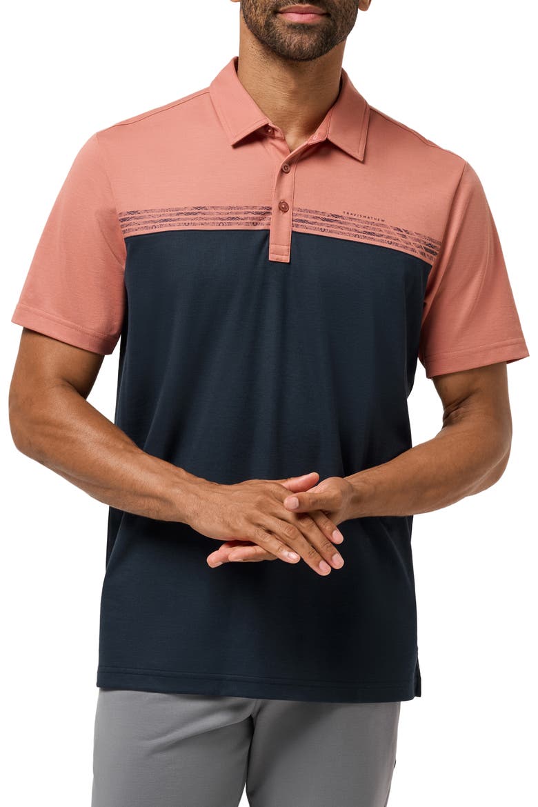 Society Rule Cotton Blend Polo, Main, color, BRICK DUST