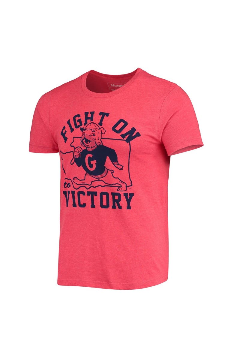 HOMEFIELD Men's Homefield Heathered Red Gonzaga Bulldogs Fight on to Victory T-Shirt, Alternate, color, 