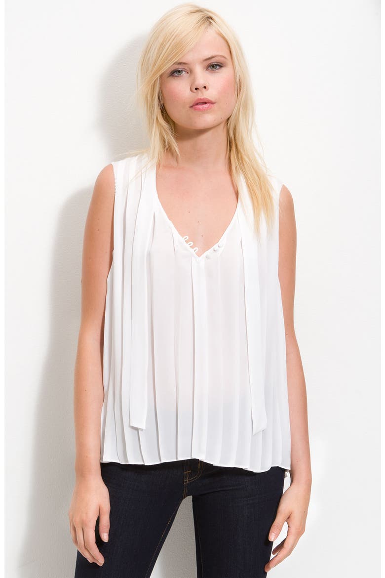 'Lenora' Pleated Tank, Main, color, PORCELAIN