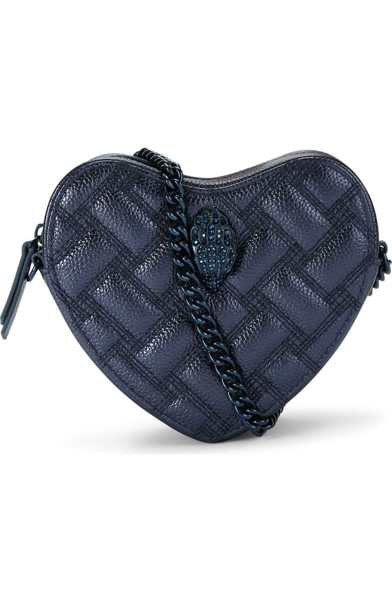 Kurt Geiger London Kensington Heart Quilted Leather Crossbody Bag, Main, color,