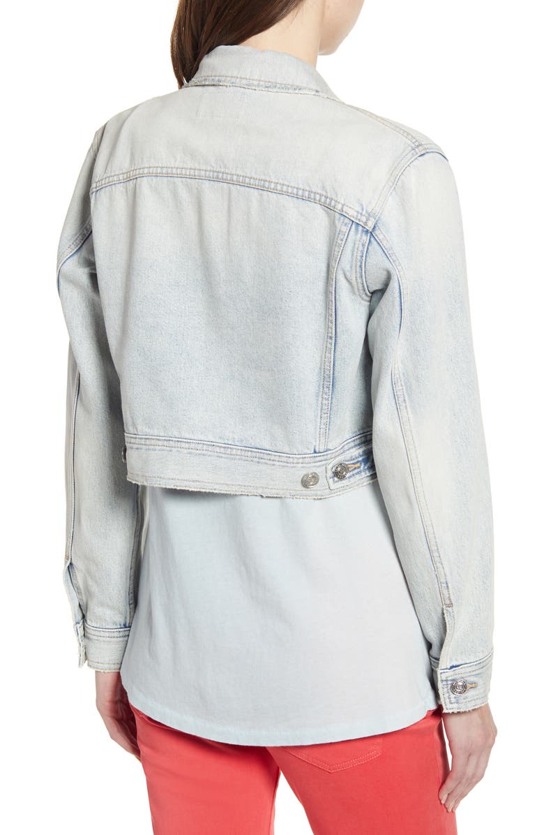 Current/Elliott The Micro Crop Trucker Jacket, Alternate, color,