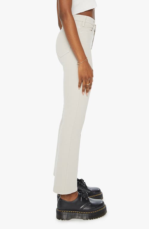 Mother The Hustler Patch Pocket Fairest Of Them All Ankle Fray Jean In Feather Grey