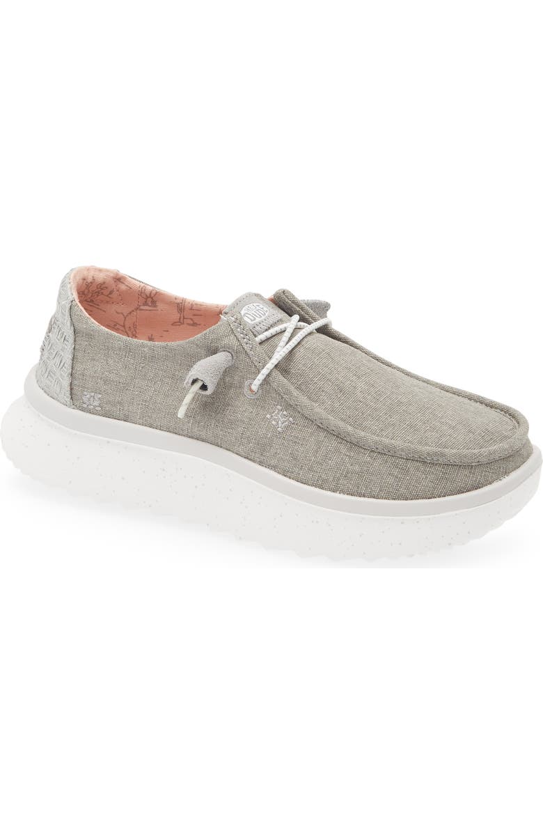 Hey Dude Wendy Peak Chambray Slip-On Moc Toe Shoe, Main, color,